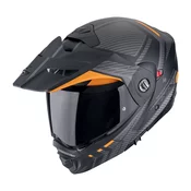 Motociklisticka kaciga na preklop Scorpion ADX-2 LEWIS mat crno-narancasta