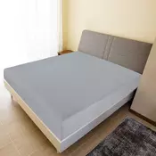 Plahte s gumicom od žerseja 2 kom sive 90 x 200 cm pamucne