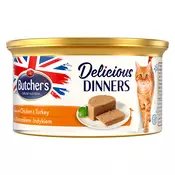 Butchers Delicious Dinners za mačke 24 x 85 g - Piletina i puretina