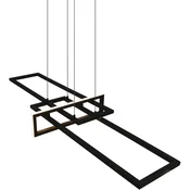 Trio LED viseča svetilka Salinas 34 W 4200 lm mat črna