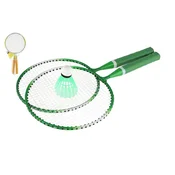 Teddies Set za badminton za otroke kovina/plastenke 2 palici + 1 košara 2 barvi v mreži