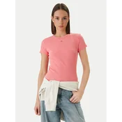 Tommy Jeans Majica DW0DW17383 Roza Slim Fit