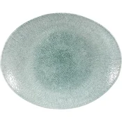 CHURCHILL Raku Jade green plitev krožnik, ovalen, dolžina: 317 mm (12 kos)