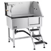 VEVOR Postaja za pranje psov 961x62x122 cm srebrna