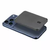 CellularLine MAG Airy prenosna baterija, 5000 mAh, 15 W, črna (PB5000SSQI25WK)