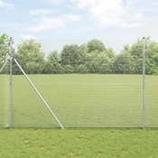 Ograja z varjeno žico 5000 x 150 cm srebrna