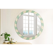 tulup.si Okroglo okrasno ogledalo Retro pastelni vzorec fi 90 cm