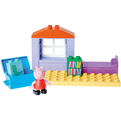 Kocke Peppa Pig Basic Set PlayBig Bloxx Big s figuricom u spavaćoj sobi od 18 mjes