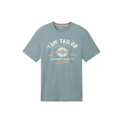 TOM TAILOR Majica  siva / svetlo siva / oranžna