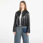 Jakna Calvin Klein Jeans Leather Moto Jacket Black L