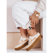 Sportowe sneakersy damskie SPARKSOLO beżowe Dstreet