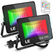 2x Zunanji LED reflektor RGB z daljincem