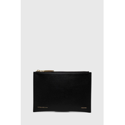 Usnjena večerna torbica Victoria Beckham črna barva, B324AAC005907A