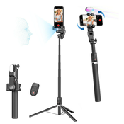 Gimbal stabilizator Smart M2 Pro - 1-osni AI 4v1 komplet z RGB lučko, daljinskim upravljanjem, tripod stojalom in selfie palico - 160cm - carbon black