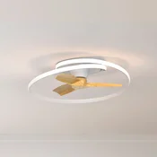 Mantra Iluminación LED stropni ventilator Ocean, bel/les, DC, tiho delovanje, O 78 cm, CCT - Dnevna soba/jedilnica - Sodobni - bela, les - Plastika