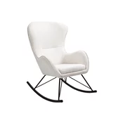 Stolica za ljuljanje Houston 1326 106x72x100cm, Crna, Bijela, Tkanina, Metalne