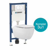 Ugradbeni komplet toalet Geberit Duofix Basic sa visecom WC školjkom City