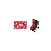 Happy Socks Nogavice Santa bež / jelka / rdeča / bela