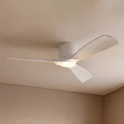 Lucande Smart LED stropni ventilator Moneno, bel, DC, Tuya - Dnevna soba/jedilnica - Sodobni - Kovina