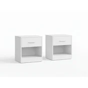 Nocni ormarici NOVERA set 2 kom 39x28 cm, bijeli