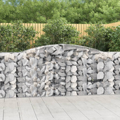 Greatstore Obokane gabion košare 7 kosi 400x50x100/120cm pocinkano železo