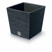 Cvetlični lonec UH 295x295 mm FURU SQUARE LOW antracit višina 290 mm z vstavkom