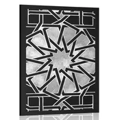 Plakat orientalski mozaik v črnobeli barvi - 40x60 silver