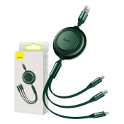 BASEUS USB kabel 3v1 Baseus Bright Mirror 2, mikro USB / Lightning / USB-C, raven, 3,5 A, 1,1 m (zelen)