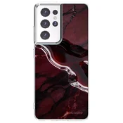 Silikonski prozorni ovitek za Samsung Galaxy S21 Ultra 5G G998B - Cherry stone