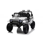 Električni avtomobilček OFF ROAD EXTREME 4x4 bel 24V | 200 W | 50 kg | EVA | LED | 2,4 Ghz | EKO usnje