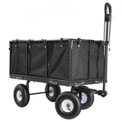 VEVOR Vrtni voziček 990x520x410 mm 5443 kg Črn