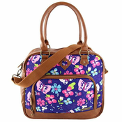 Target torba za rame, boja sljeza/šareno cvijece, plava