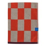 Oranžno-bež frotirna brisača iz organskega bombaža 70x133 cm Retro – Mette Ditmer Denmark