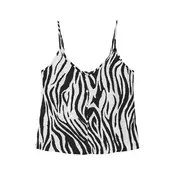 VERO MODA Top VMMYMILO  svetlo siva / črna