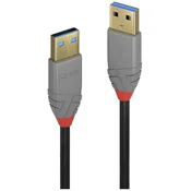 LINDY LINDY USB kabel USB 3.2 gen. 1 (USB 3.0) USB-A vtič\, USB-A vtič 3.00 m črna\, siva 36753, (20416611)