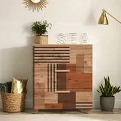 Aberto Design Komoda Leva Gravis Colorblock 80x95x43cm Bež