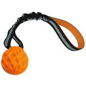 Igrača plavajoča TPR žoga z vrvjo 37cm oranžna Nobby