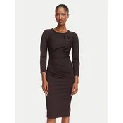 Rinascimento Cocktail obleka CFC0130273003 Rjava Slim Fit