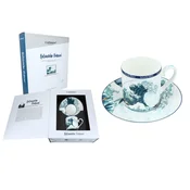 Carmani, 240 ml skodelica s krožnikom - Hokusai Katsushika/Veliki val pri Kanagawi
