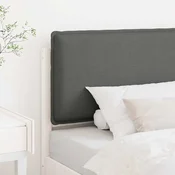 Tapecirani uzglavlje s uzglavljem Bijela i svijetlo siva 75 cm