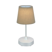 Brilo - LED prigušiva punjiva stona lampa LED/3W/5V IP44 srebrna/bež