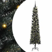 Vidaxl Umestno božično drevo Zelena 240 cm PVC, plastika in jeklo