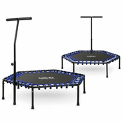 ACTIVESHOP Fitnes trampolin z ročajem 127 cm Neo-Sport - šesterokotni modri