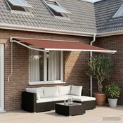 vidaXL Nadomestno platno za tendo Rjava 400 x 200 cm Poliester