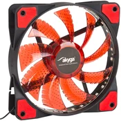 Akyga AW-12E-BR 120mm Molex 12V 33 LED rdeča tiha računalniška ventilatorja