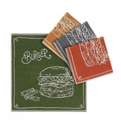 Kuhinjska brisača 50 x 50 cm, burger - siva