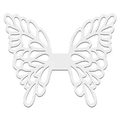 DE Beli leseni božični okraski za darila, odprta angelska krila iz MDF