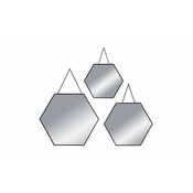 Atmosphera Ogledalo Hexagonal, 30x0.4x25.8 cm, 3 Komada, Crni