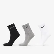 Nike U NK EVERYDAY CUSH CREW 3PR, muške carape za fitnes, bijela SX7664