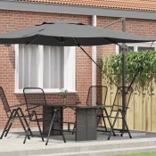 Roma Suncobran Antracit 286 x 284 x 265 cm Aluminij i poliester
